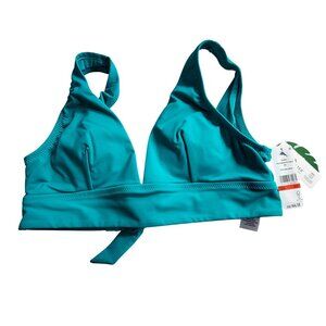 Tommy Bahama Palm Modern V-Neck Bikini  XS Aqua Dream Sustainable UPF Protection